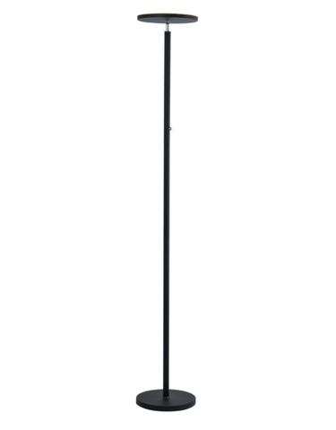 Monet Dimmable Modern LED Torchiere Floor Lamp - Brushed Nickel or Silver