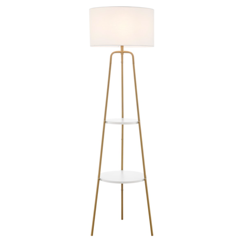 Patterson Gold & White Floor Lamp