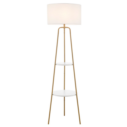 Patterson Gold & White Floor Lamp