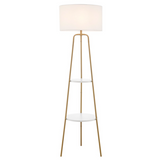 Patterson Gold & White Floor Lamp