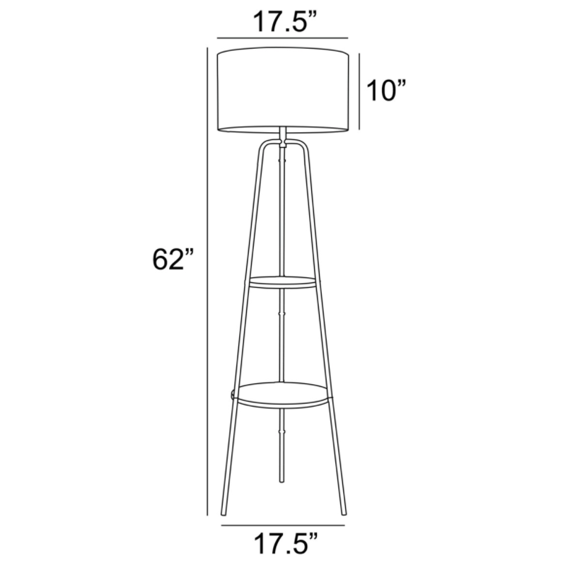 Patterson Black & Gold Floor Lamp