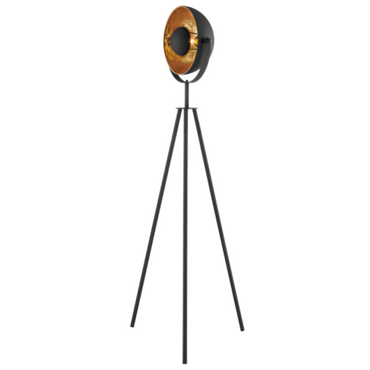Gothard Black & Gold Tripod Floor Lamp