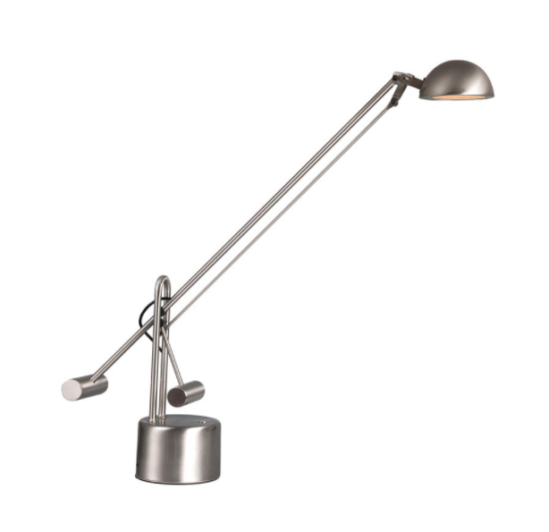 Halotech Retro LED Desk Lamp - 1980s 1990s Halogen-Style Weighted Arm Task Lamp by Lite Source