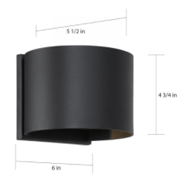 Lightgate Square Architectural LED Exterior Sconce - Matte Black or Matte White