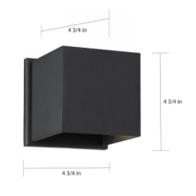 Lightgate Square Architectural LED Exterior Sconce - Matte Black or Matte White