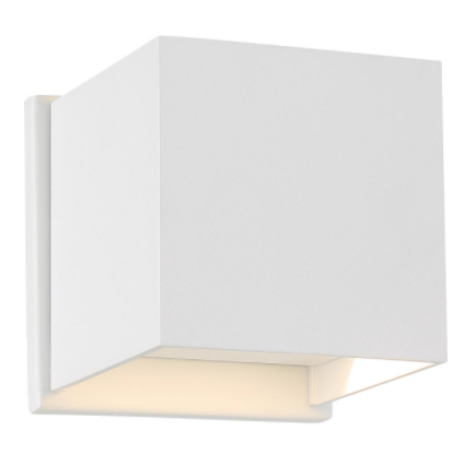 Lightgate Square Architectural LED Exterior Sconce - Matte Black or Matte White