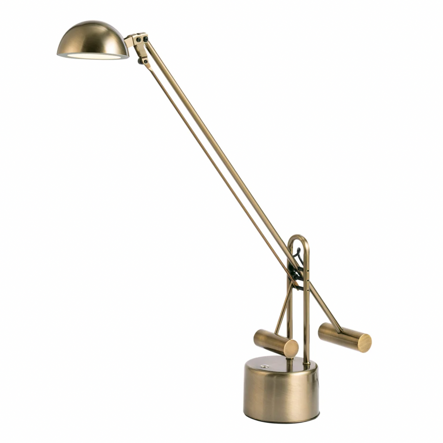 Halotech Retro LED Desk Lamp - 1980s 1990s Halogen-Style Weighted Arm Task Lamp by Lite Source