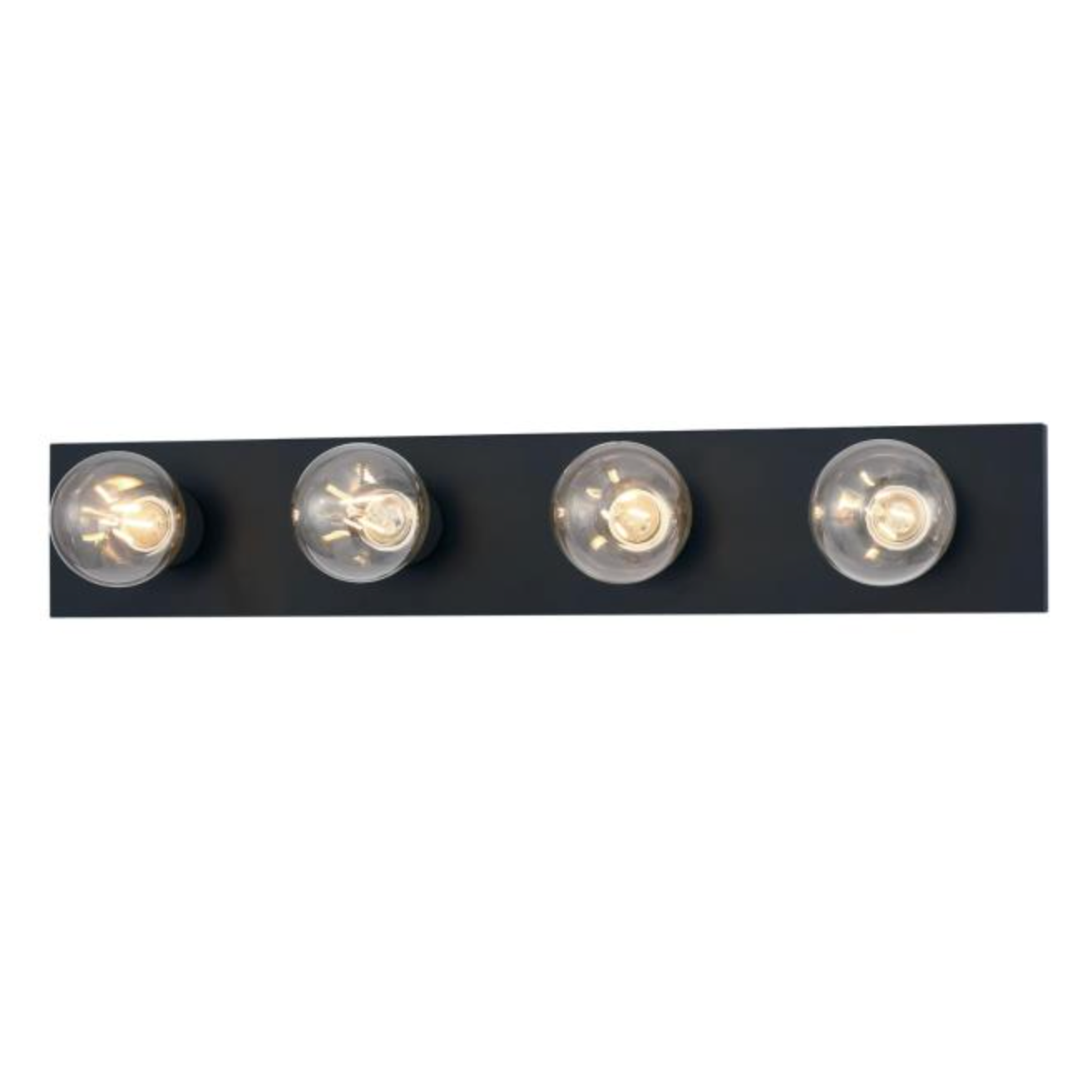 4-Light Modern Hollywood Makeup Mirror Vanity Wall Sconce 24" Bath Fixture - Polished Chrome, Polished Brass, Matte Black, White, or Beveled Mirror - Mid Century Modern Lighting by Practical Props