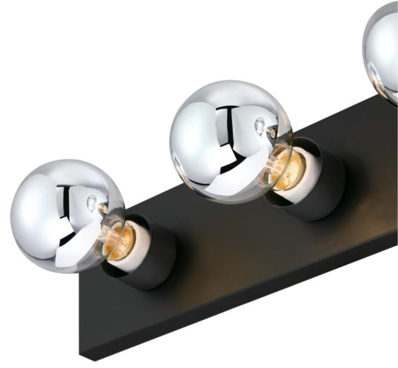 4-Light Modern Hollywood Makeup Mirror Vanity Wall Sconce 24" Bath Fixture - Polished Chrome, Polished Brass, Matte Black, White, or Beveled Mirror - Mid Century Modern Lighting by Practical Props