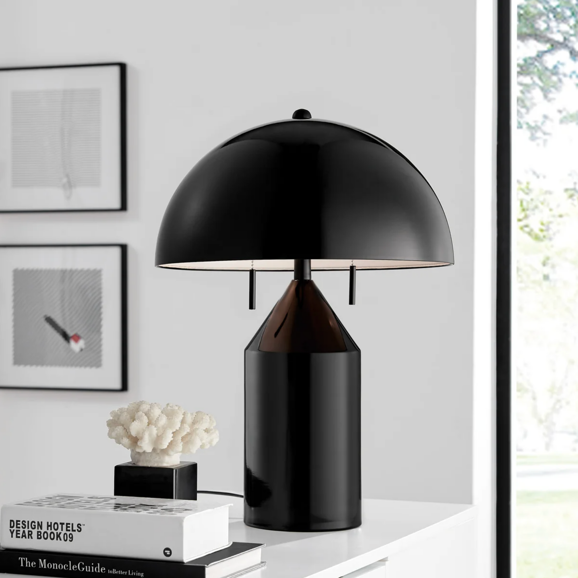 Ranae Modern Metallic Dome Table Lamp 