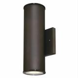 Mayslick Dimmable LED Exterior Wall Sconce - Outdoor 2-light Up-Down Cylinder Light