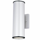 Mayslick Dimmable LED Exterior Wall Sconce - Outdoor 2-light Up-Down Cylinder Light