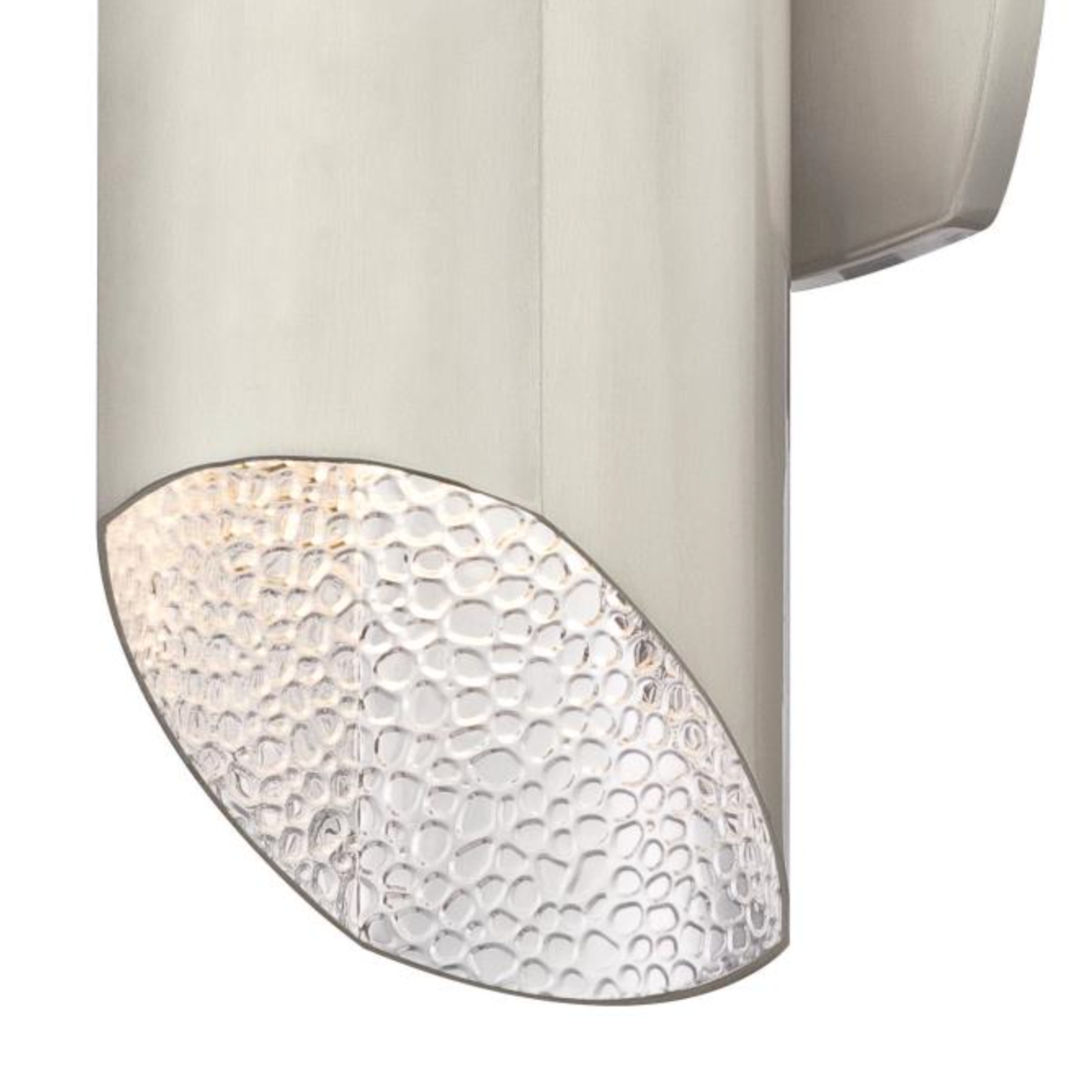 Carson Dimmable LED Metallic Silver Exterior Wall Sconce - Outdoor 2-light Up-Down Cylinder Light