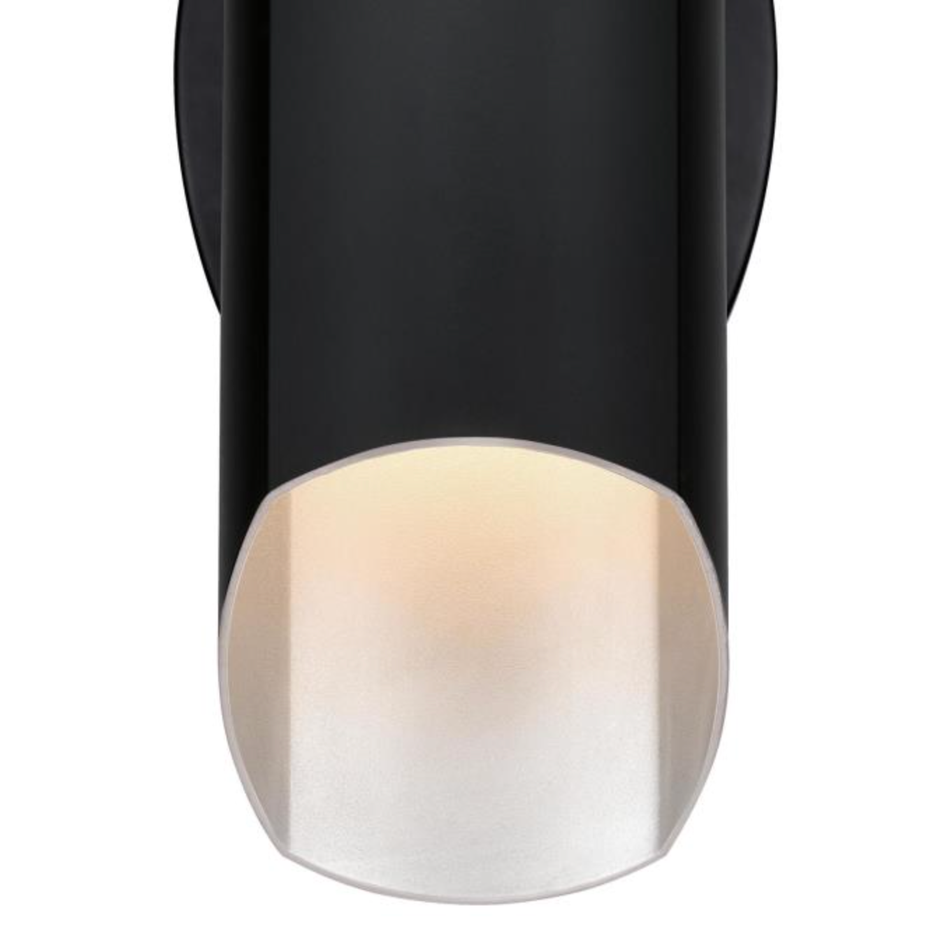 Carson Dimmable LED Matte Black Exterior Wall Sconce - Outdoor 2-light Up-Down Cylinder Light