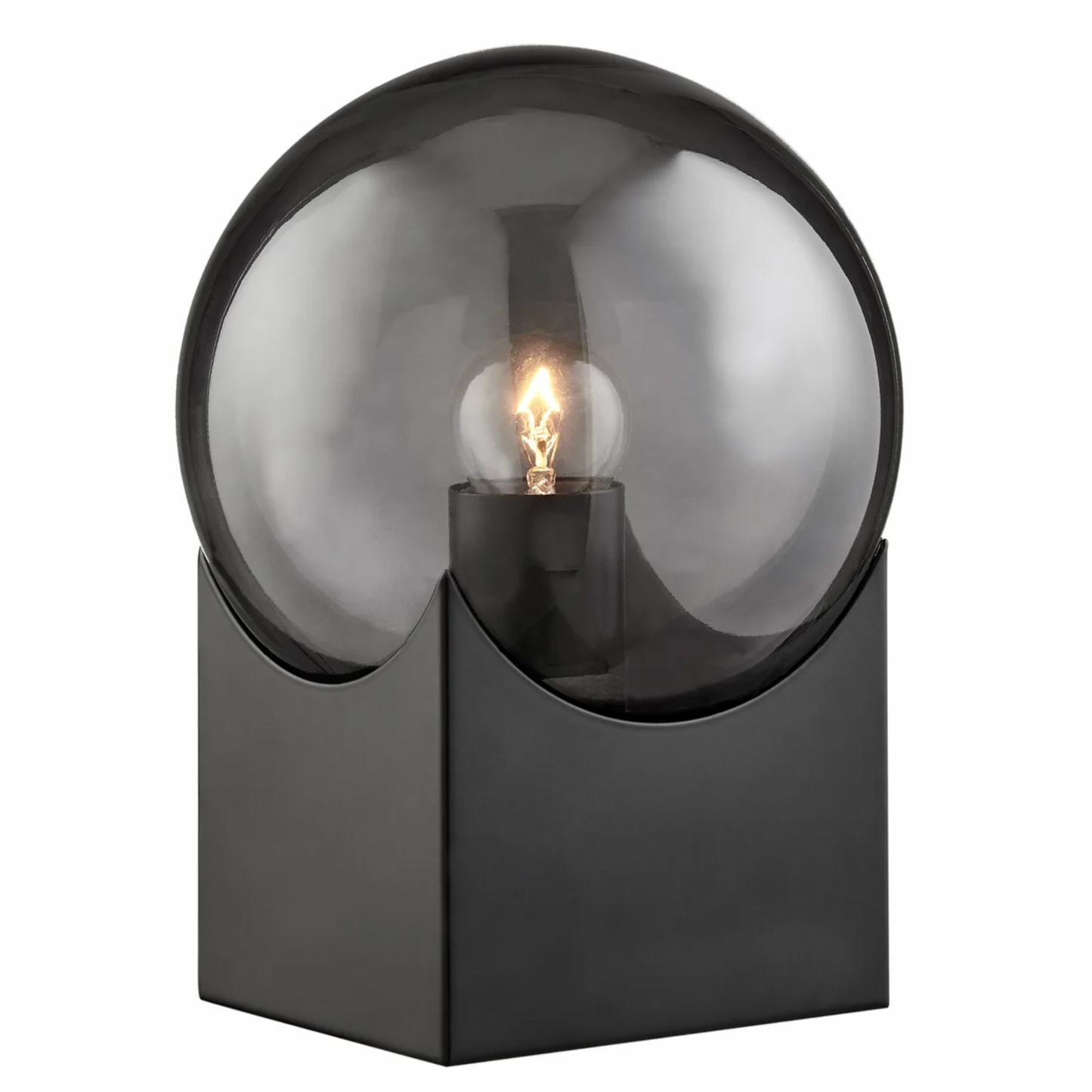 Oksena Smoked Globe Accent Lamp