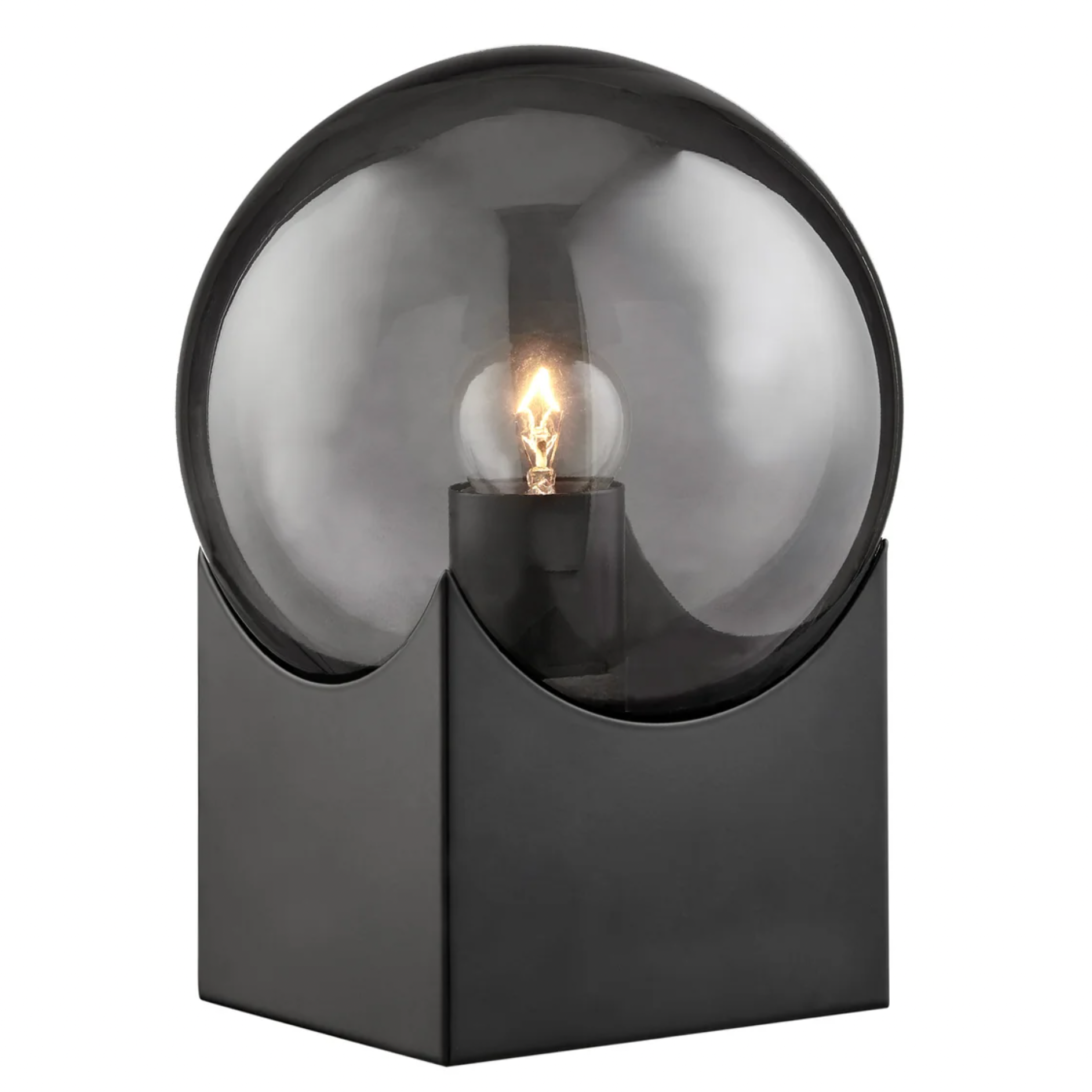 Oksena Smoked Globe Accent Lamp