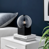 Oksena Smoked Globe Accent Lamp