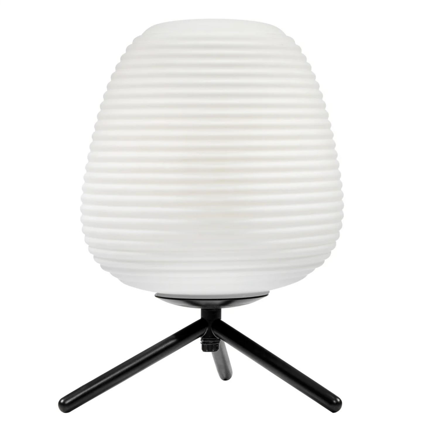 MCM Retro Moon Frosted Glass Laurel-Style Accent Table Lamp