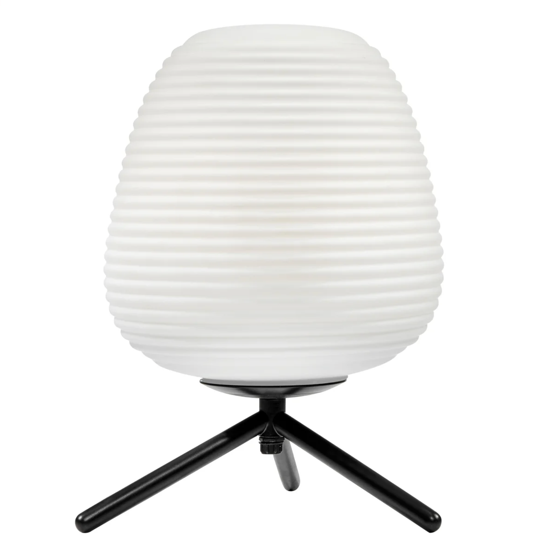 MCM Retro Moon Frosted Glass Laurel-Style Accent Table Lamp