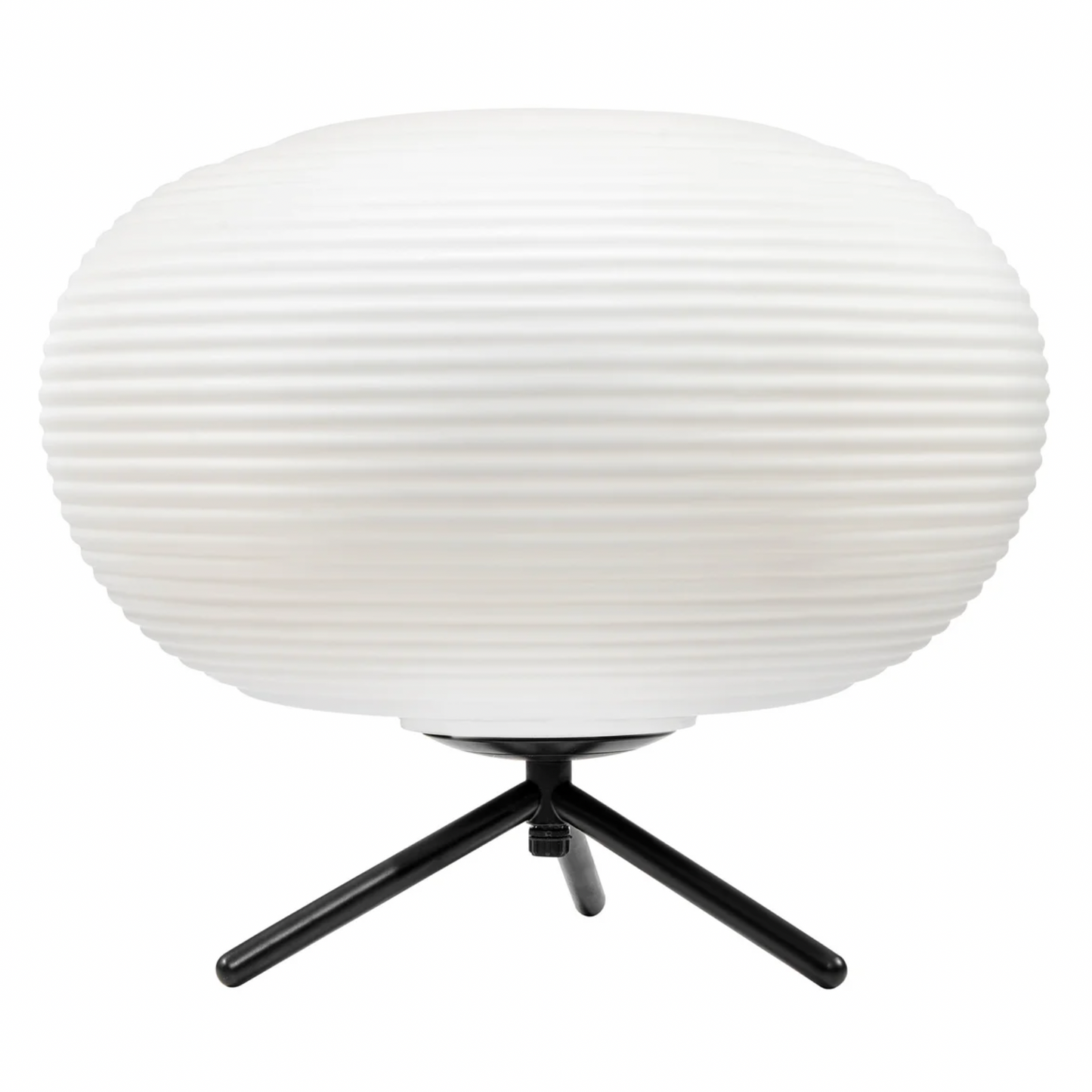 MCM Retro Moon Frosted Glass Laurel-Style Accent Table Lamp