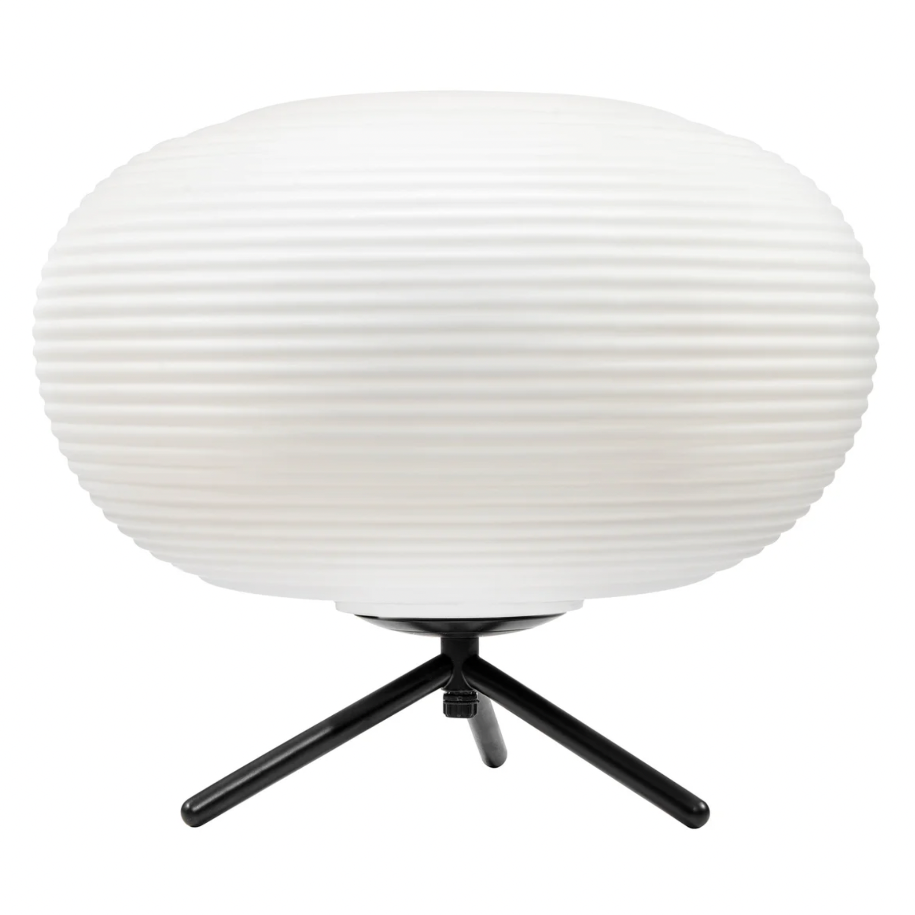 MCM Retro Moon Frosted Glass Laurel-Style Accent Table Lamp
