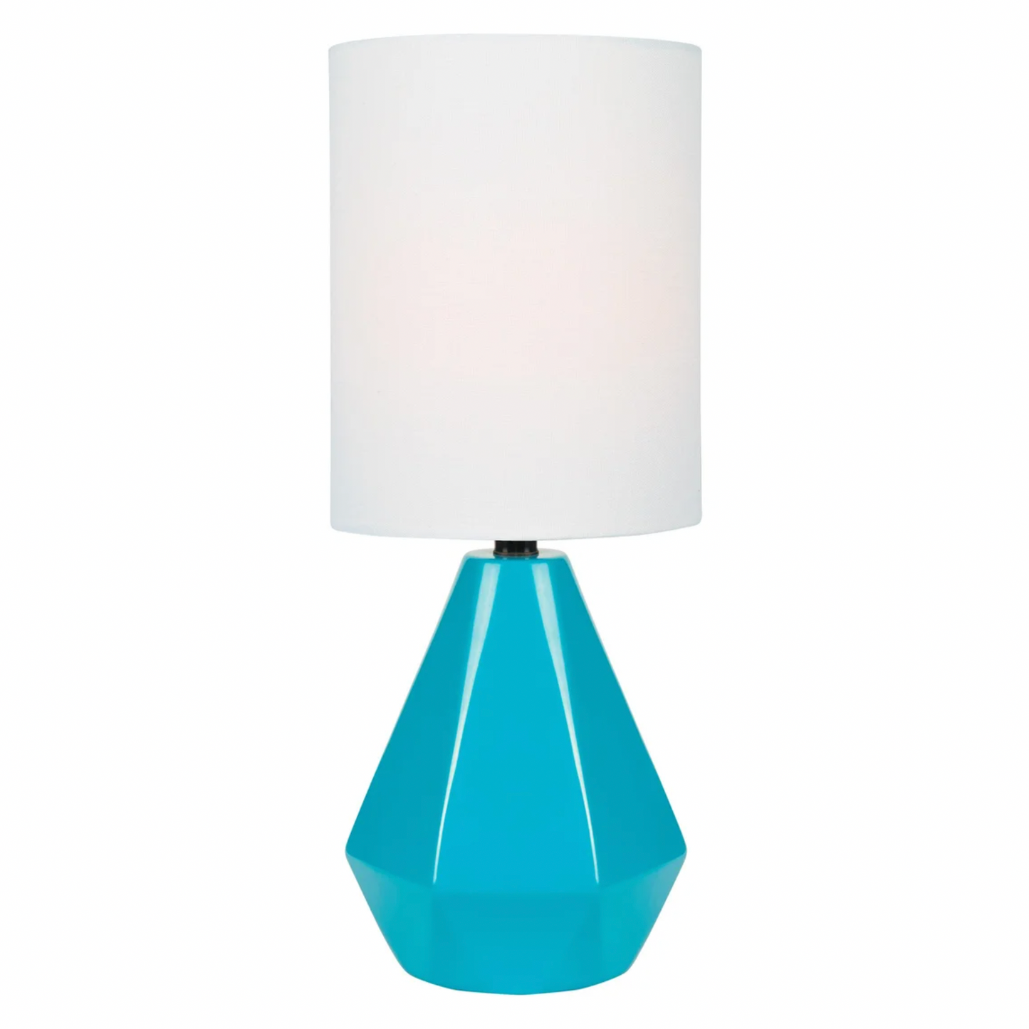 Mason Retro Modern Geometric Table Lamp with Linen Shade