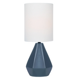 Mason Retro Modern Geometric Table Lamp with Linen Shade