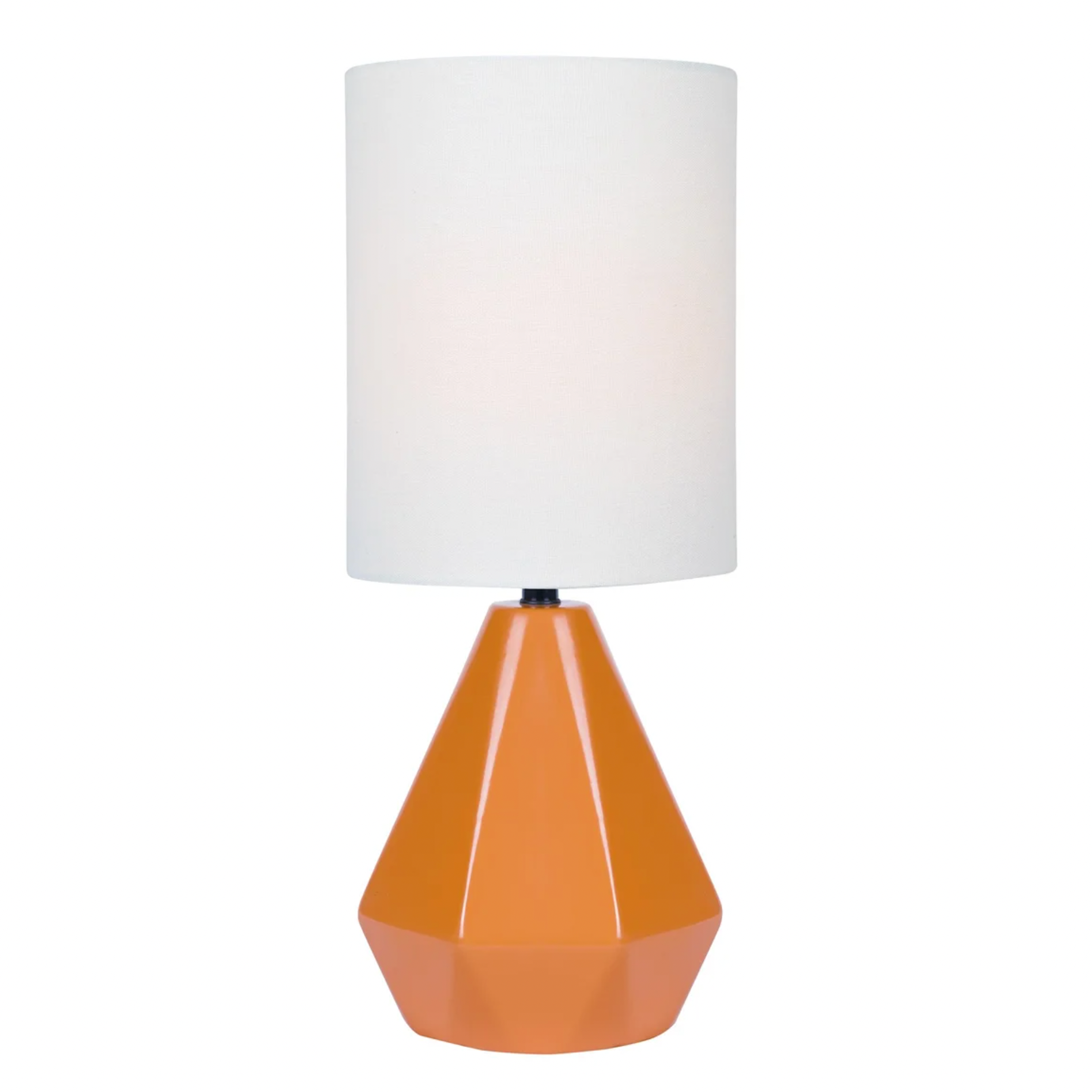 Mason Retro Modern Geometric Table Lamp with Linen Shade