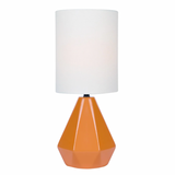 Mason Retro Modern Geometric Table Lamp with Linen Shade