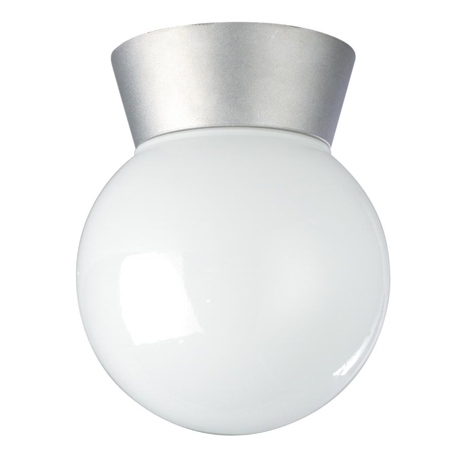 Modern Vapor Globe Screw-In Threaded Glass Flush Mount Outdoor Light Fixture 