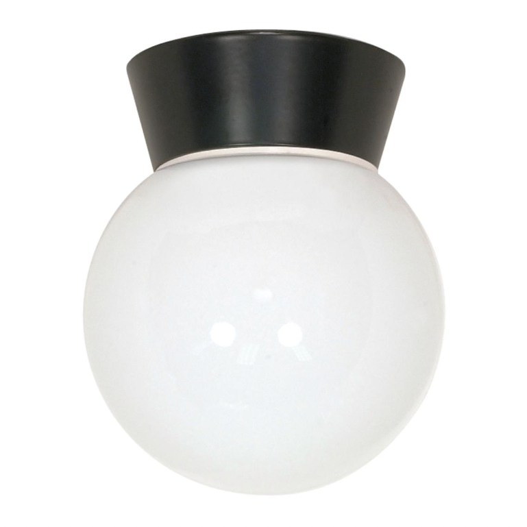 Modern Vapor Globe Screw-In Threaded Glass Flush Mount Outdoor Light Fixture 