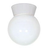 Modern Vapor Globe Screw-In Threaded Glass Flush Mount Outdoor Light Fixture 