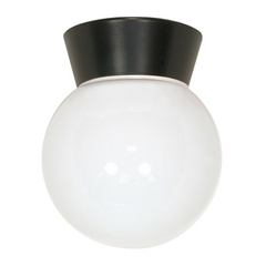 Modern Vapor Globe Screw-In Threaded Glass Flush Mount Outdoor Light Fixture 