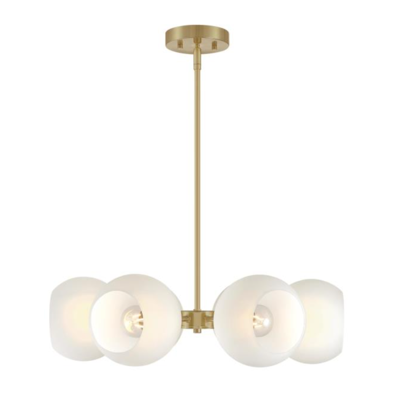 Dorney 3-Light Modern Brass Sputnik Globe Chandelier by Westinghouse