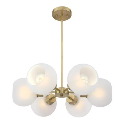 Dorney 3-Light Modern Brass Sputnik Globe Chandelier by Westinghouse