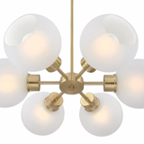 Dorney 3-Light Modern Brass Sputnik Globe Chandelier by Westinghouse