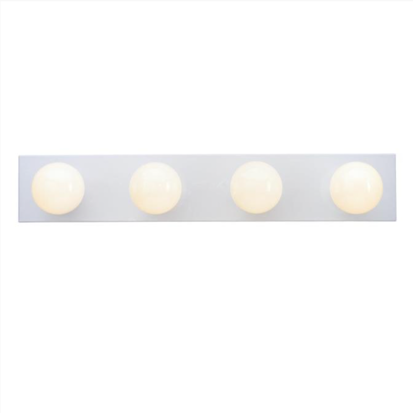 4-Light Modern Hollywood Makeup Mirror Vanity Wall Sconce 24" Bath Fixture - Polished Chrome, Polished Brass, Matte Black, White, or Beveled Mirror - Mid Century Modern Lighting by Practical Props