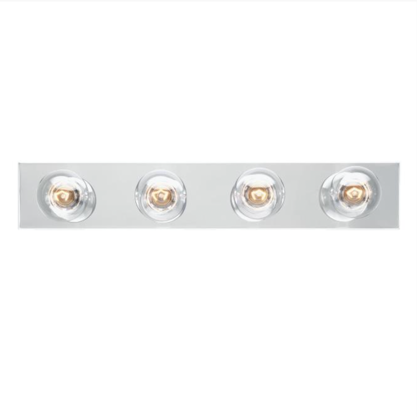 4-Light Modern Hollywood Makeup Mirror Vanity Wall Sconce 24" Bath Fixture - Polished Chrome, Polished Brass, Matte Black, White, or Beveled Mirror - Mid Century Modern Lighting by Practical Props