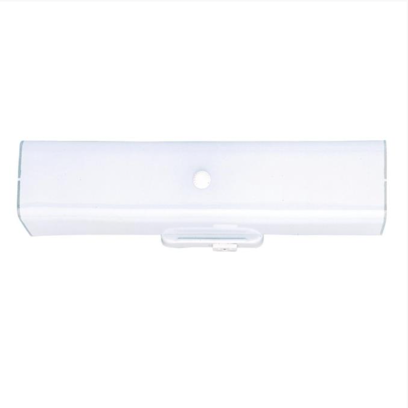 Retro 14" White Frosted Channel U-bend Glass 2-light Bath Sconce 