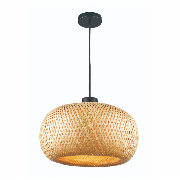 Large Rattan Ellipse Pendant