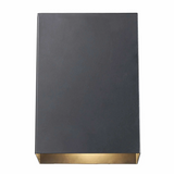 Matte Black Modern Exterior Downlight Rectangular Wall Sconce