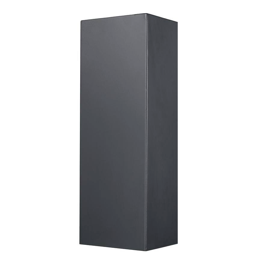 Matte Black Modern Up-Down Rectangular 2-Light Outdoor Wall Sconce Fixture