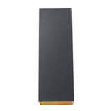 Matte Black Modern Up-Down Rectangular 2-Light Outdoor Wall Sconce Fixture