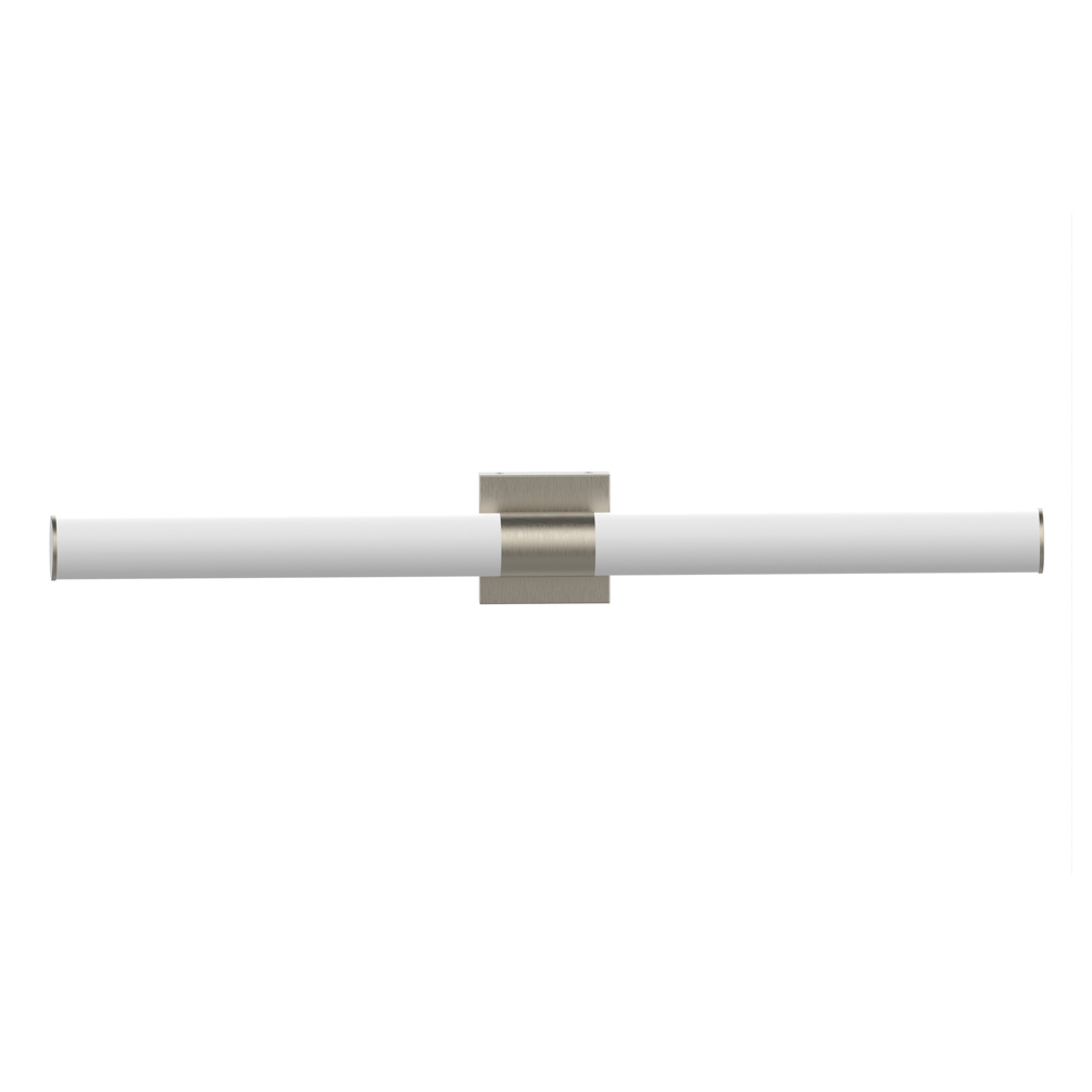 Ackerman 36" LED Linear Cylinder Vanity Wall Sconce in Satin Black or Brushed Nickel 