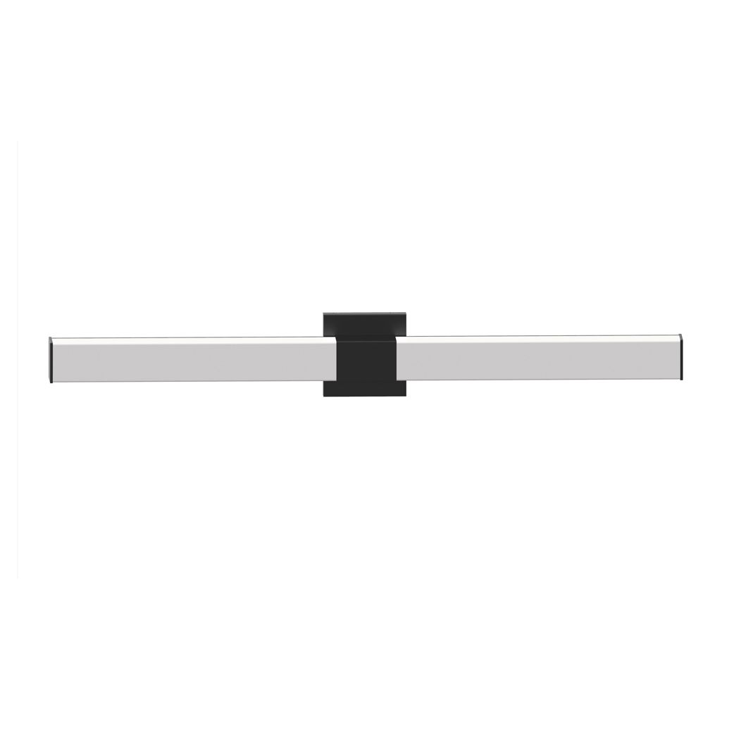 Ackerman Rectangular 36" LED Linear Cylinder Vanity Wall Sconce in Satin Black or Brushed Nickel
