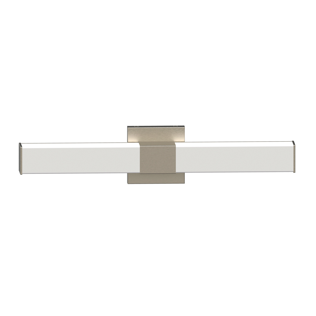 Ackerman 24" Rectangular LED Linear Cylinder Vanity Wall Sconce in Satin Black or Brushed Nickel