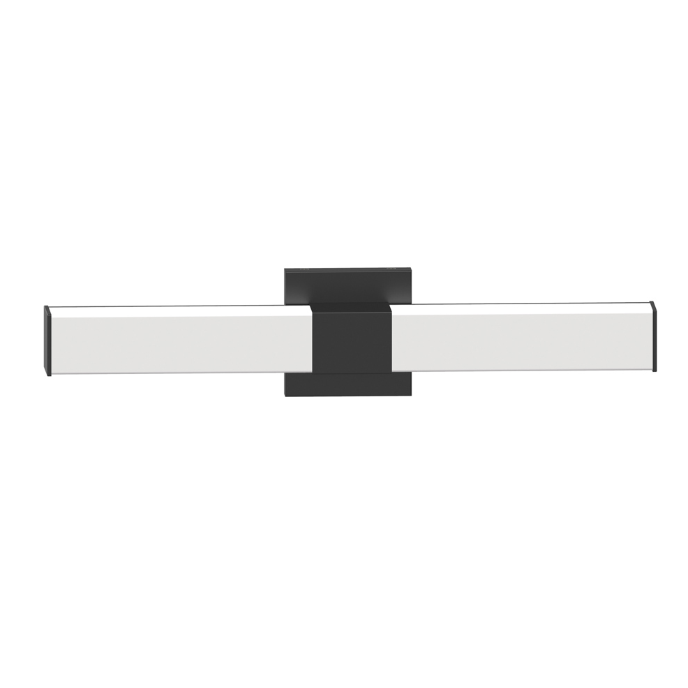 Ackerman 24" Rectangular LED Linear Cylinder Vanity Wall Sconce in Satin Black or Brushed Nickel