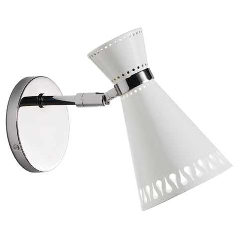 Havana Perforated Pinhole Swivel Cone Wall Sconce by Jonathan AdlerHavana Perforated Pinhole Swivel Cone Wall Sconce by Jonathan Adler