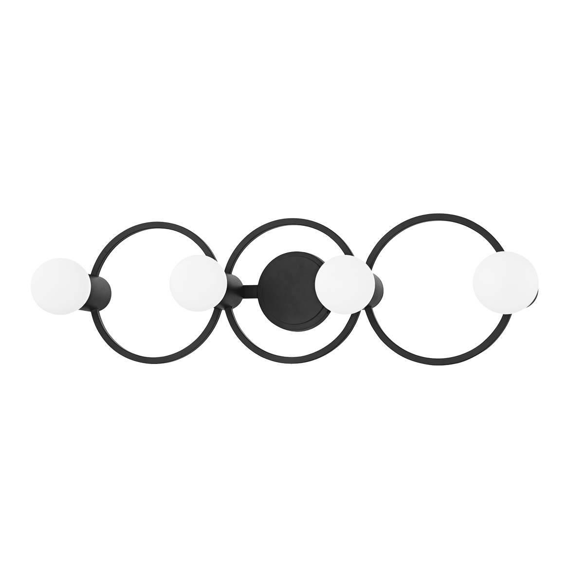 Hope 4-Light Globe Wall Sconce in Matte Black