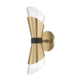 Angie 2-Light Wall Sconce in Modern Brass